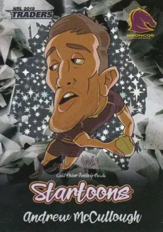2019 NRL Traders Startoons Black - SBA01 Andrew McCullough Brisbane Broncos