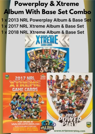 2013 2017 & 2018 NRL Power Play / Xtreme Album With Full Base Set Combo