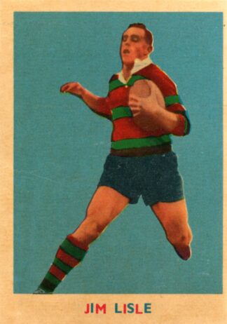 1963 Scanlens Rugby League Card - 16 Jim Lisle South Sydney Rabbitohs
