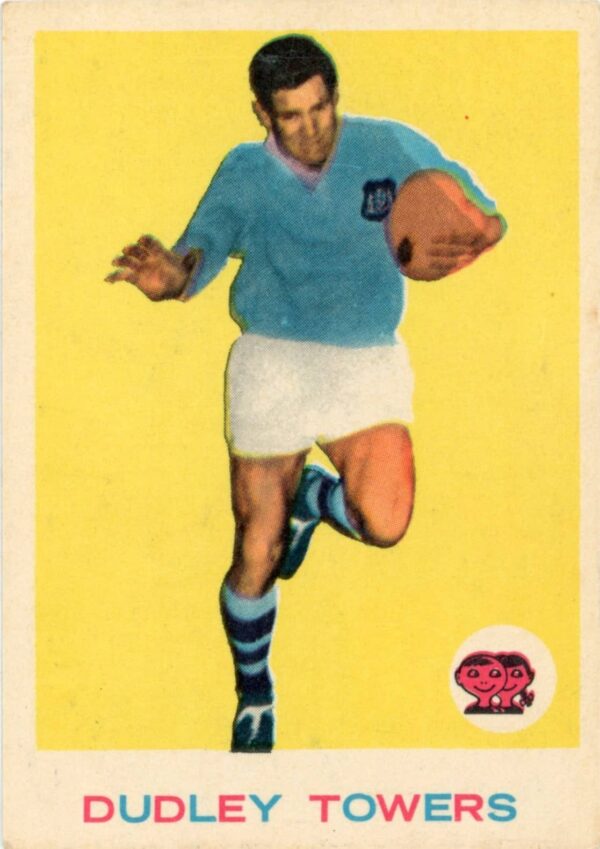 1964 Scanlens Rugby League Card - 08 Dudley Towers Newtown Jets