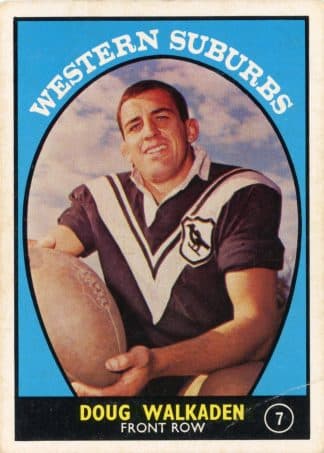 1968 Series 1 Common Card - Base 07 Doug Walkaden Western Suburbs Magpies