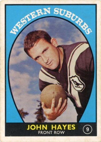 1968 Series 1 Common Card - Base 09 John Hayes Western Suburbs Magpies