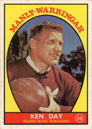 1968 Series 1 Common Card - Base 36 Ken Day Manly Sea Eagles