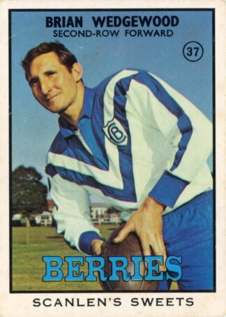 1968 Series 2 Common Card - Base 37 Brian Wedgewood Canterbury Berries