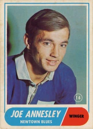 1969 Scanlens Common Card - Base 14 Joe Annesley Newtown Jets