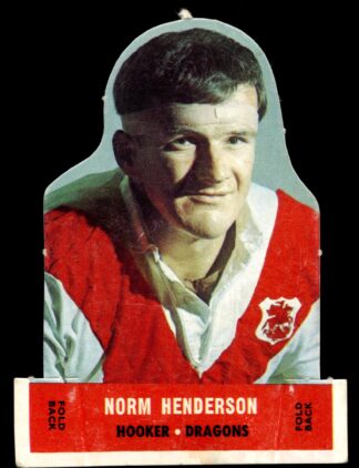 1969 Stand-Up Plaks - Card 10 Norm Henderson St George Dragons