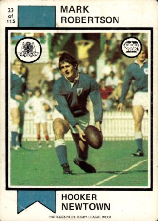 1974 Scanlens Common Card - Base 023 Mark Robertson Newtown Jets