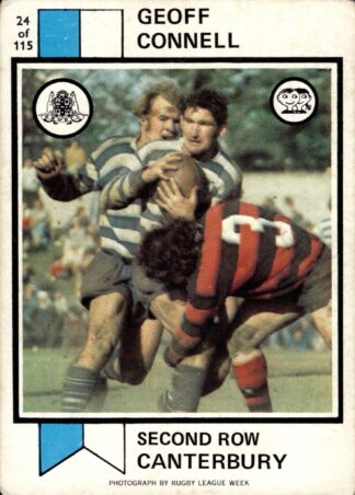 1974 Scanlens Common Card - Base 024 Geoff Connell Canterbury Berries