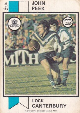 1974 Scanlens Common Card - Base 035 John Peek Canterbury Berries
