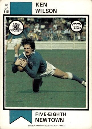 1974 Scanlens Common Card - Base 048 Ken Wilson Newtown Jets
