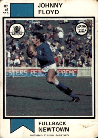 1974 Scanlens Common Card - Base 089 Johnny Floyd Newtown Jets