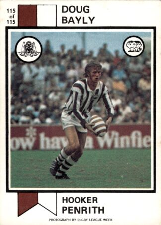 1974 Scanlens Common Card - Base 115 Doug Bayly Penrith Panthers