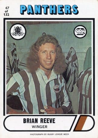 1976 Scanlens Common Card - Base 067 Brian Reeve Penrith Panthers