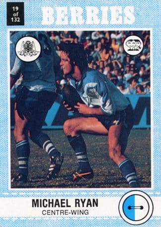 1977 Scanlens Common Card - Base 019 Michael Ryan Canterbury Berries
