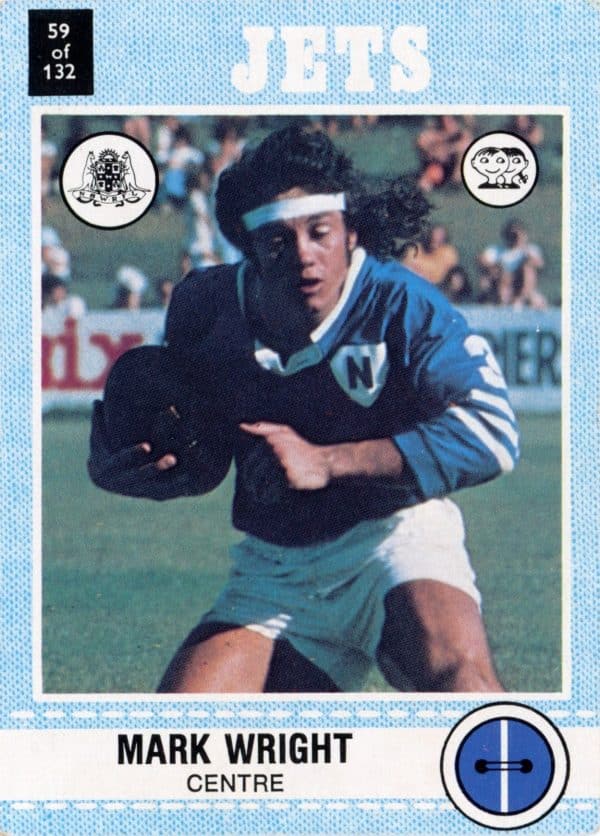 1977 Scanlens Common Card - Base 059 Mark Wright Newtown Jets