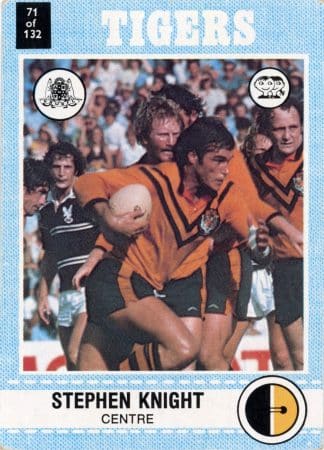 1977 Scanlens Common Card - Base 071 Stephen Knight Balmain Tigers