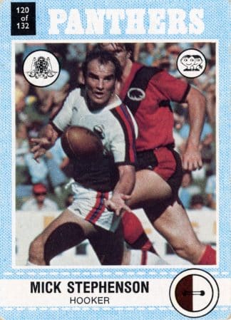 1977 Scanlens Common Card - Base 120 Mick Stephenson Penrith Panthers