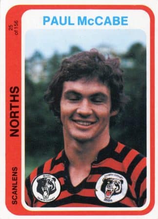 1979 Scanlens Common Card - Base 025 Paul McCabe North Sydney Bears