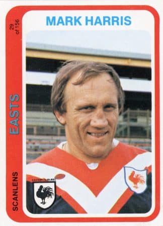 1979 Scanlens Common Card - Base 029 Mark Harris Eastern Suburbs Roosters