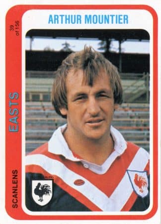 1979 Scanlens Common Card - Base 039 Arthur Mountier Eastern Suburbs Roosters