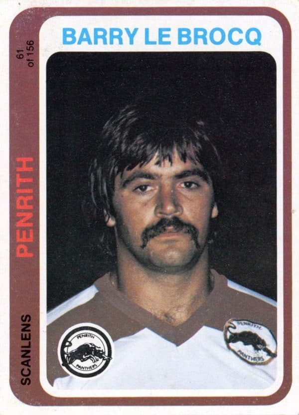 1979 Scanlens Common Card - Base 061 Barry Le Brocq Penrith Panthers