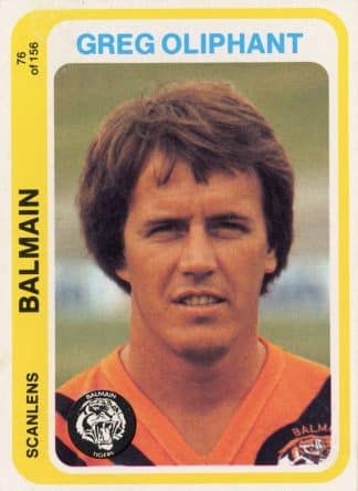 1979 Scanlens Common Card - Base 076 Greg Oliphant Balmain Tigers