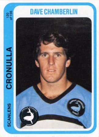 1979 Scanlens Common Card - Base 120 Dave Chamberlin Cronulla Sharks