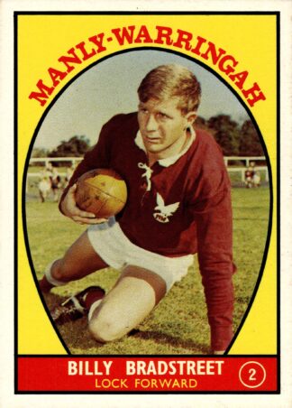 1968 Series 1 Common Card - Base 02 Billy Bradstreet Manly Sea Eagles
