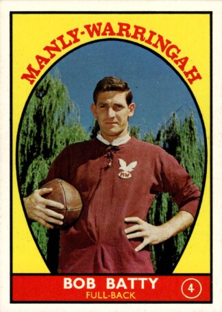 1968 Series 1 Common Card - Base 04 Bob Batty Manly Sea Eagles