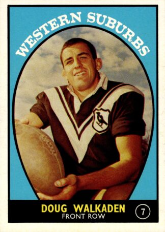 1968 Series 1 Common Card - Base 07 Doug Walkaden Western Suburbs Magpies