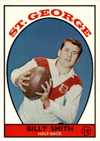 1968 Series 1 Common Card - Base 12 Billy Smith St George Dragons