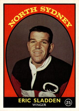 1968 Series 1 Common Card - Base 25 Eric Sladden North Sydney Bears