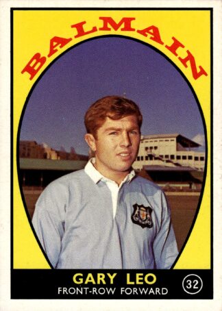 1968 Series 1 Common Card - Base 32 Gary Leo Balmain Tigers