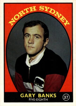 1968 Series 1 Common Card - Base 37 Gary Banks North Sydney Bears