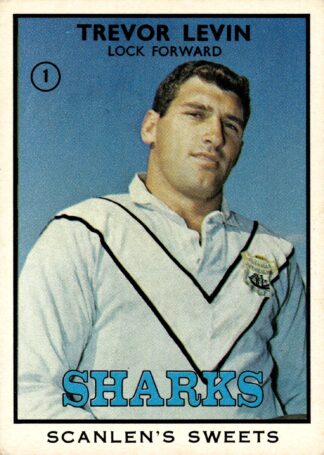 1968 Series 2 Common Card - Base 01 Trevor Levin Cronulla Sharks