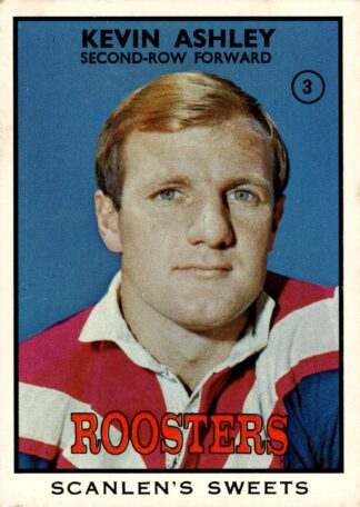 1968 Series 2 Common Card - Base 03 Kevin Ashley Eastern Suburbs Roosters