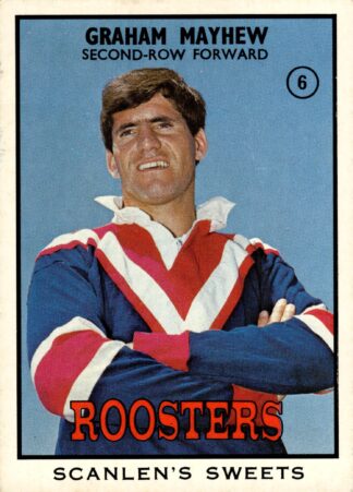 1968 Series 2 Common Card - Base 06 Graham Mayhew Eastern Suburbs Roosters