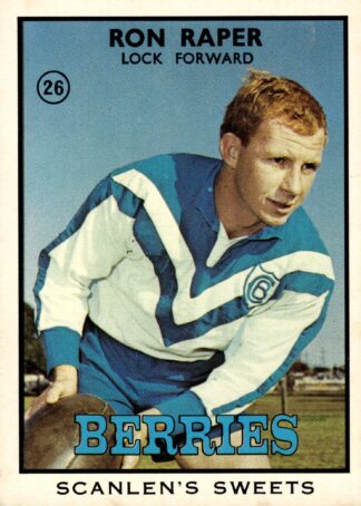 1968 Series 2 Common Card - Base 26 Ron Raper Canterbury Berries