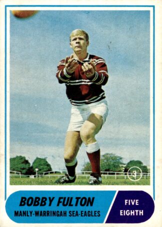 1969 Scanlens Common Card - Base 03 Bob Fulton Manly Sea Eagles