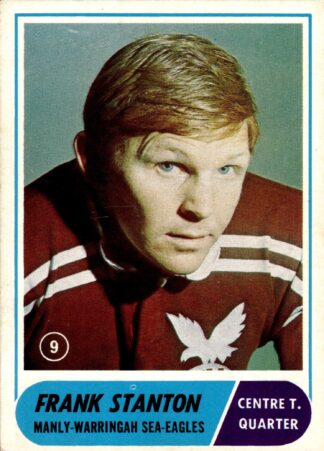 1969 Scanlens Common Card - Base 09 Frank Stanton Manly Sea Eagles