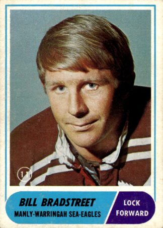1969 Scanlens Common Card - Base 11 Bill Bradstreet Manly Sea Eagles