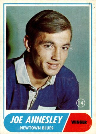 1969 Scanlens Common Card - Base 14 Joe Annesley Newtown Jets