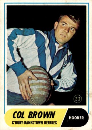 1969 Scanlens Common Card - Base 23 Col Brown Canterbury Berries