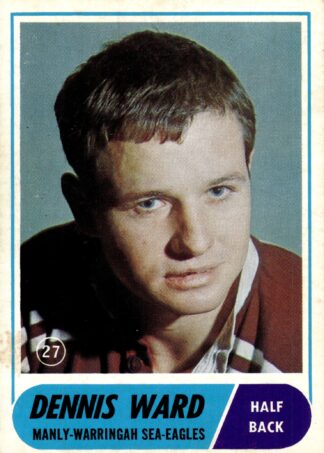 1969 Scanlens Common Card - Base 27 Dennis Ward Manly Sea Eagles