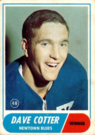 1969 Scanlens Common Card - Base 48 Dave Cotter Newtown Jets