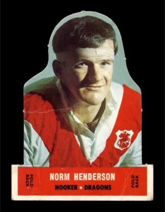 1969 Stand-Up Plaks - Card 10 Norm Henderson St George Dragons