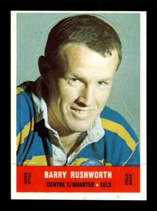 1969 Stand-Up Plaks - Card 15 Barry Rushworth Parramatta Eels