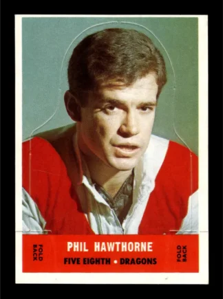 The NRL Trading Card Specialists 7 1969 Stand-Up Plaks - Card 09 Phil Hawthorne St George Dragons