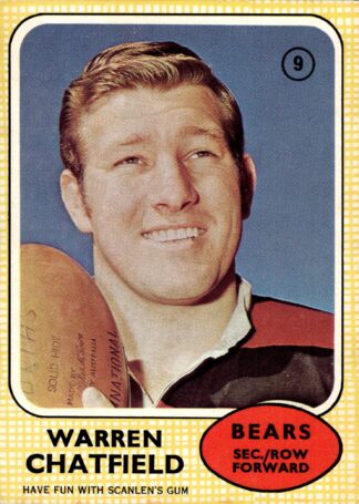 1970 Scanlens Common Card - Base 09 Warren Chatfield North Sydney Bears