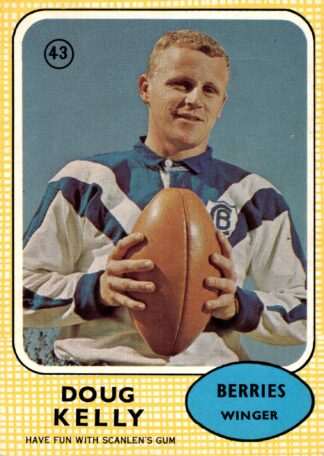 1970 Scanlens Common Card - Base 43 Doug Kelly Canterbury Berries